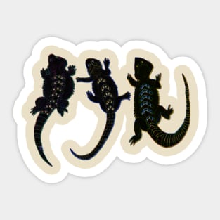 Black Lizards Sticker